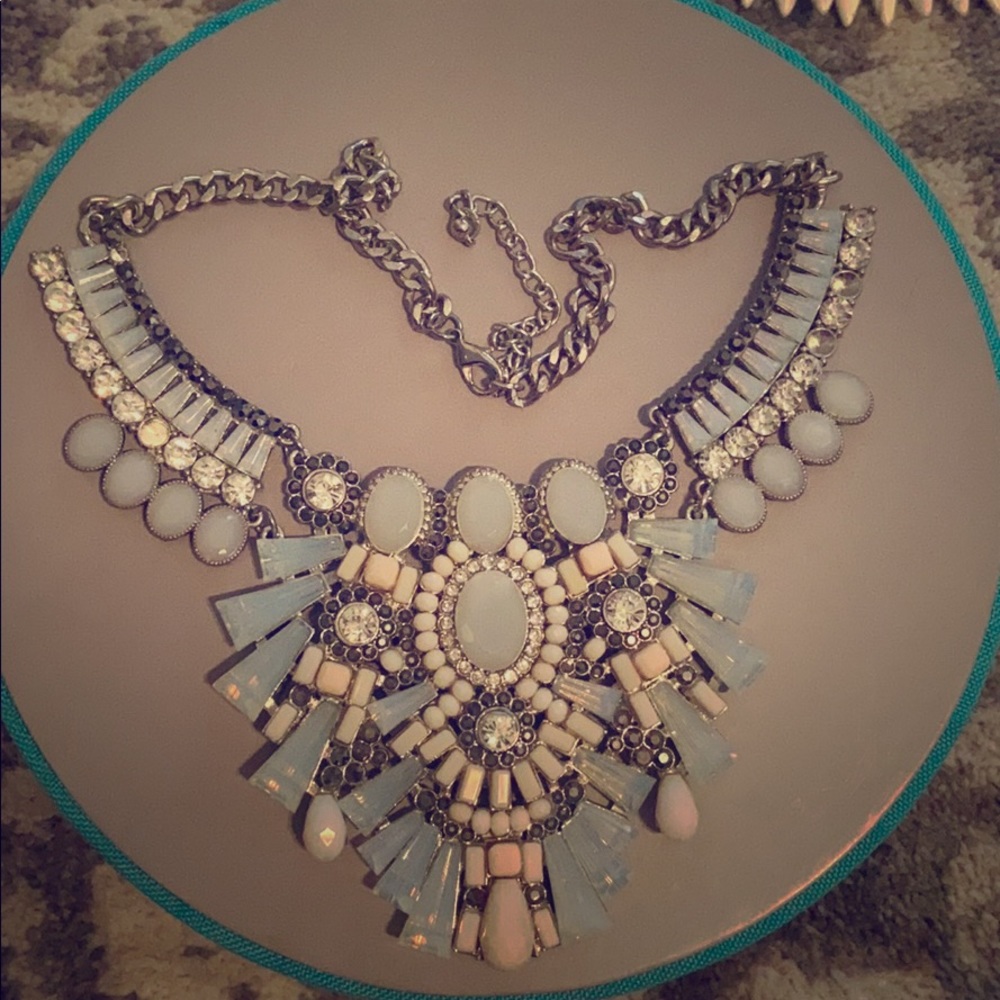 Silver statement necklace